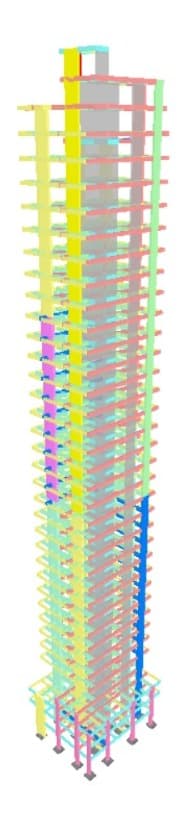 Modelo estructural de edificación en altura